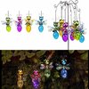 Alpine Multicolored GlassMetal 16 in H Hanging ButterflyDragonfly Outdoor Decoration LJJ940A